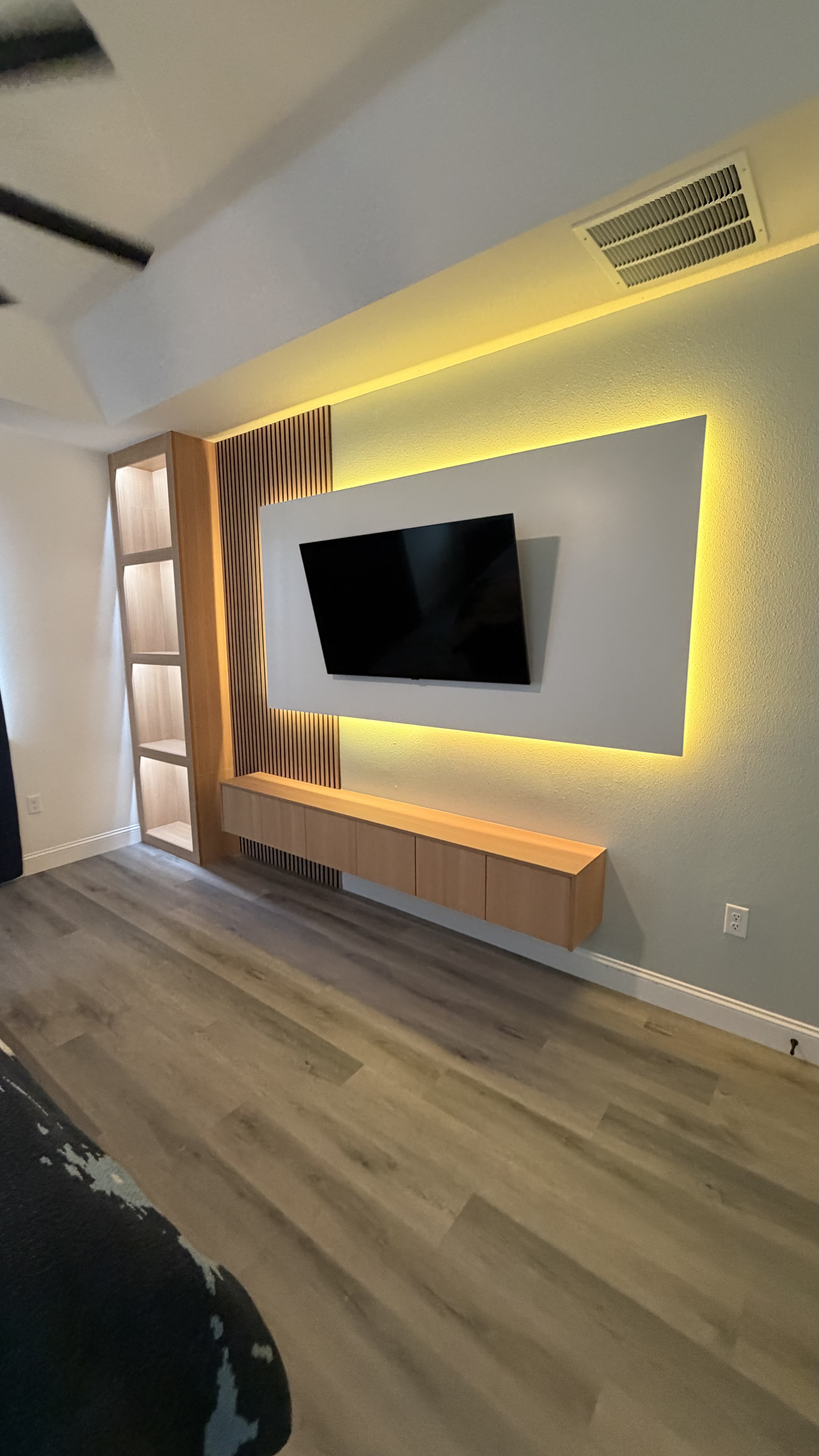 After: TV Entertainment Centers by AVP Construction JAX in Sabal Estates, St. Augustine, FL